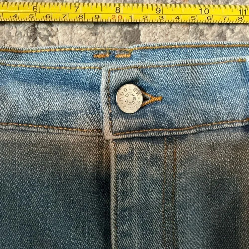 MUGLER BI MATERIAL SPIRAL JEANS! NWT! SZ 44/8 - Picture 4 of 12